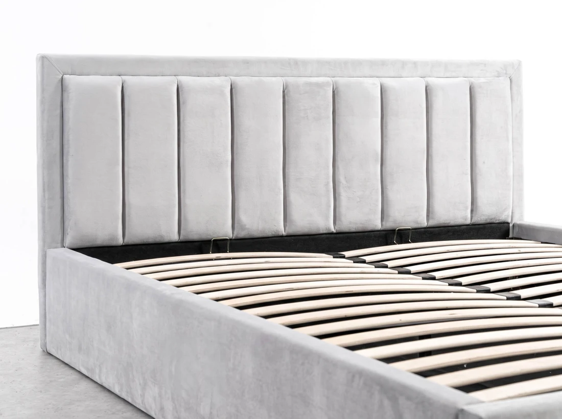 Kárpitozott ágy tárolóhellyel TOP line 9 Bluvel 03 120x200 Szürke