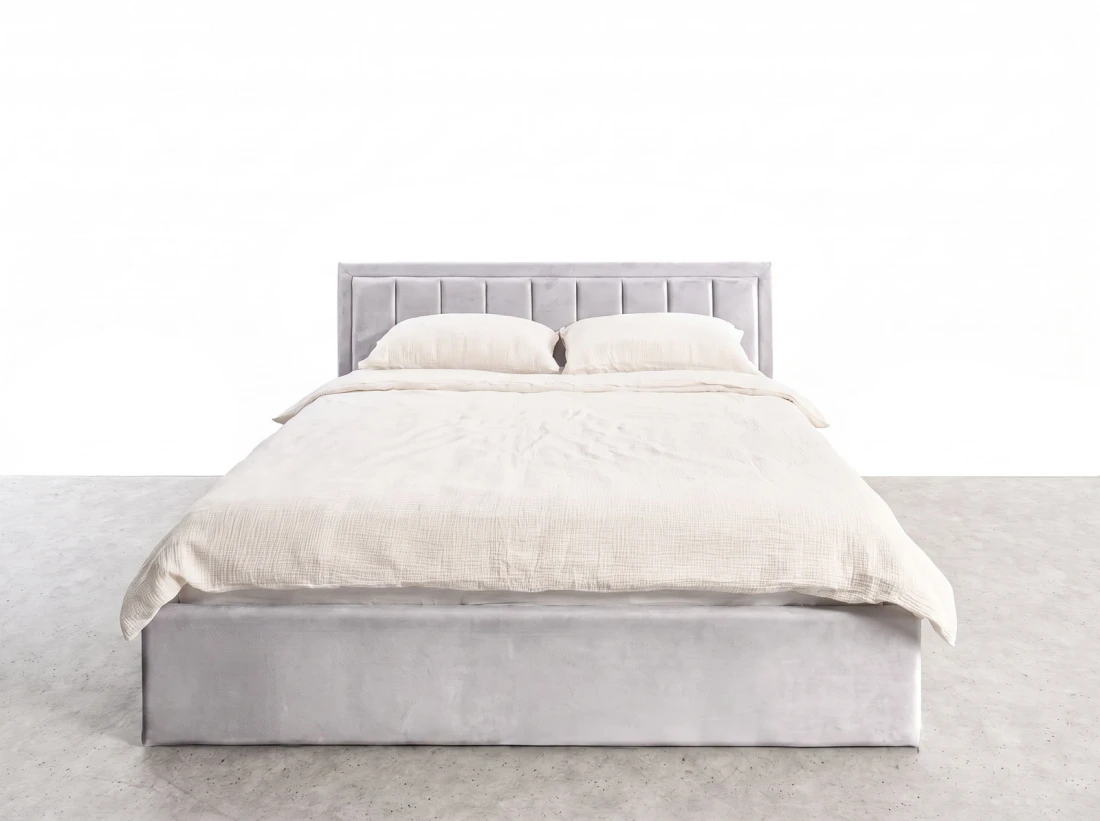 Kárpitozott ágy tárolóhellyel TOP line 9 Bluvel 03 140x200 Szürke