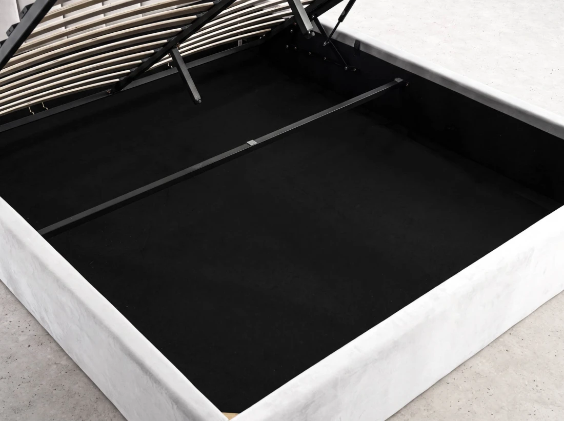 Kárpitozott ágy tárolóhellyel TOP line 9 Bluvel 03 140x200 Szürke