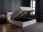 Kárpitozott ágy tárolóhellyel TOP line 9 Bluvel 03 180x200 Szürke