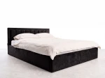 Kárpitozott ágy tárolóhellyel TOP line 9 Bluvel 19 120x200 Fekete
