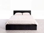 Kárpitozott ágy tárolóhellyel TOP line 9 Bluvel 19 140x200 Fekete
