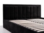 Kárpitozott ágy tárolóhellyel TOP line 9 Bluvel 19 140x200 Fekete