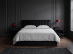 Kárpitozott ágy tárolóhellyel TOP line 9 Bluvel 19 160x200 Fekete
