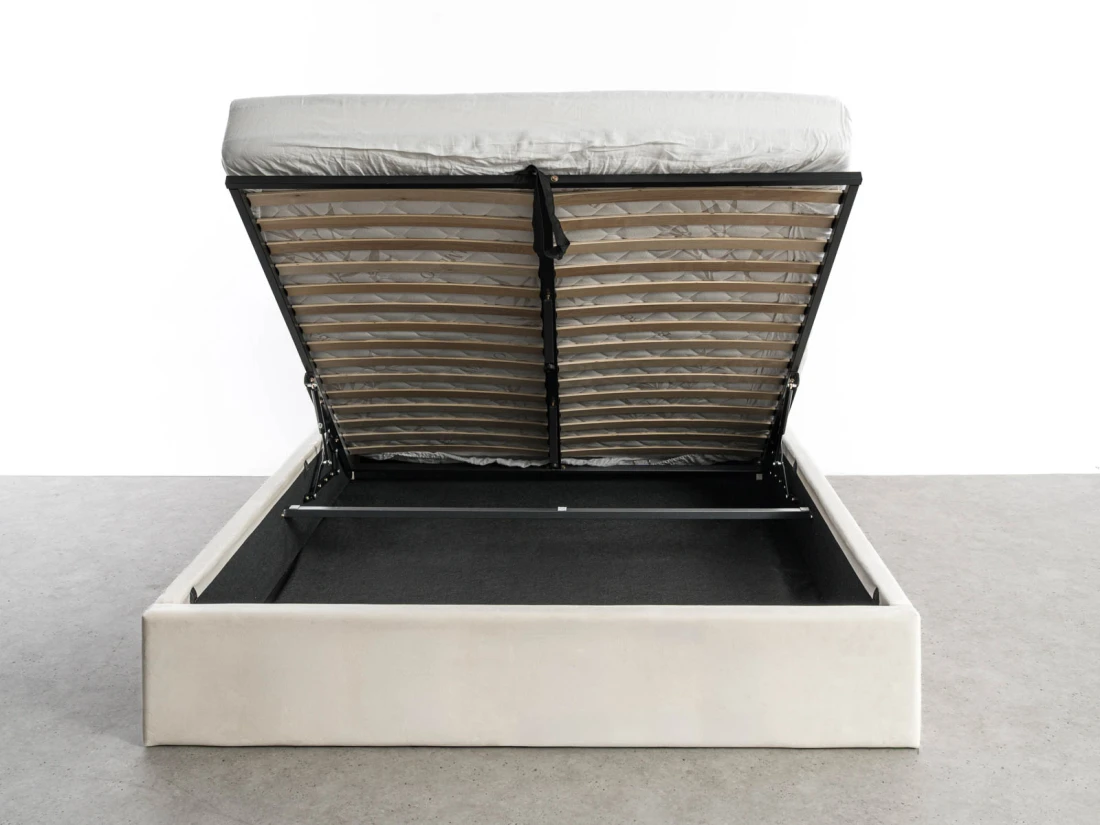 Kárpitozott ágy tárolóhellyel TOP line 9 Bluvel 22 140x200 Bézs