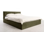 Kárpitozott ágy tárolóhellyel TOP line 9 Bluvel 77 140x200 Olíva