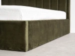 Kárpitozott ágy tárolóhellyel TOP line 9 Bluvel 77 140x200 Olíva