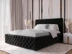 Kárpitozott ágy 160x200 tárolóhellyel PRO line 15 fekete Bluvel 19