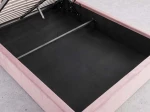 Kárpitozott gyerekágy 120x200 as konténerrel és kerettel, rózsaszín színű Velvet Kids Line 3 Kagyló