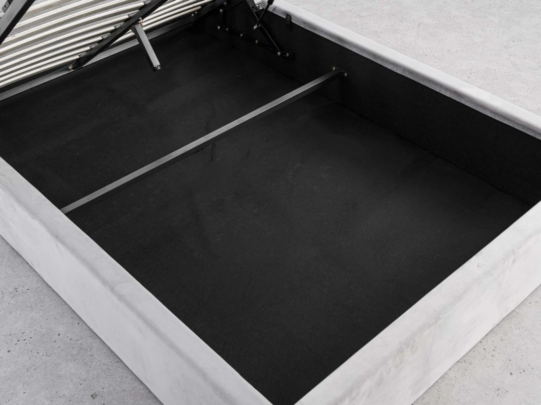 Kárpitozott gyerekágy 120x200 as konténerrel és kerettel, szürke színű Bluvel 03 Kids Line 3 Kagyló