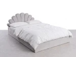 Kárpitozott gyerekágy 120x200 as konténerrel és kerettel, szürke színű Bluvel 03 Kids Line 3 Kagyló