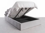 Kárpitozott gyerekágy 120x200 as konténerrel és kerettel, szürke színű Bluvel 03 Kids Line 3 Kagyló