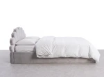 Kárpitozott gyerekágy 120x200 as konténerrel és kerettel, szürke színű Bluvel 03 Kids Line 3 Kagyló