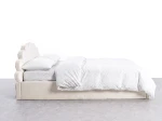 Kárpitozott gyerekágy 120x200 as konténerrel és kerettel, bézs színű Bluvel 22 Kids Line 3 Kagyló