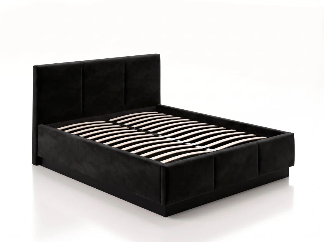 Kárpitozott ágy levitációs, tárolóhellyel TOP line 8 140x200 Bluvel 19 Fekete