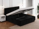 Kárpitozott ágy levitációs, tárolóhellyel TOP line 8 140x200 Bluvel 19 Fekete