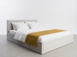 Kárpitozott ágy tárolóhellyel Rema 120x200 Szürke Velvet