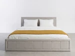 Kárpitozott ágy tárolóhellyel Rema 140x200 Szürke Velvet