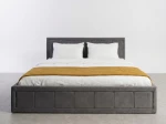 Kárpitozott ágy tárolóhellyel Rema 180x200 Grafit Velvet