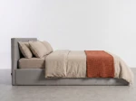 Kárpitozott ágy tárolóhellyel Tilo 120x200 Szürke Velvet