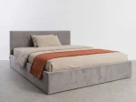 Kárpitozott ágy tárolóhellyel Tilo 140x200 Szürke Velvet
