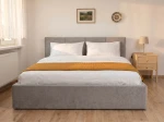 Kárpitozott ágy tárolóhellyel Tilo 140x200 Szürke Velvet