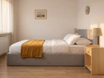 Kárpitozott ágy tárolóhellyel Tilo 140x200 Szürke Velvet