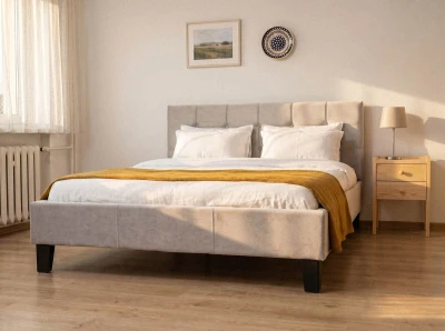 Kárpitozott ágy Sumi 120x200 Szürke Velvet