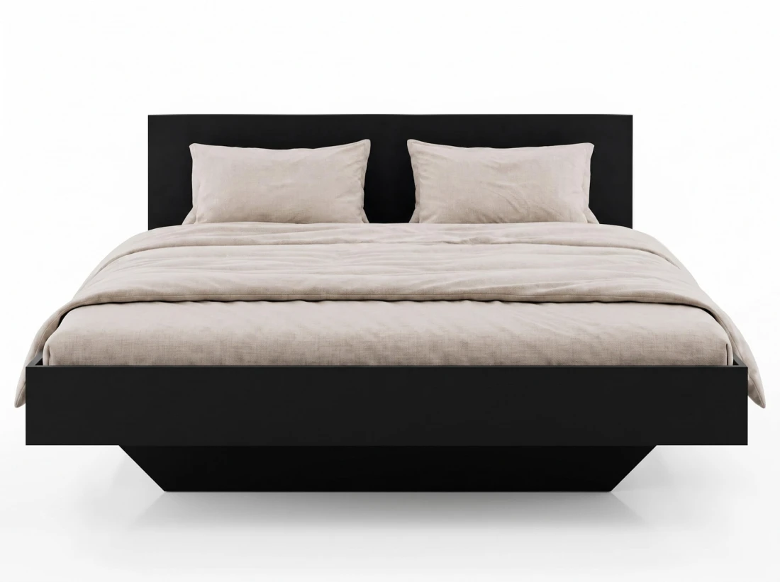 Levitációs ágy bútorlapból, tárolóhellyel 160x200 DM2 fekete