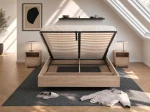 Levitációs ágy bútorlapból, tárolóhellyel 120x200 DM2 tölgy sonoma