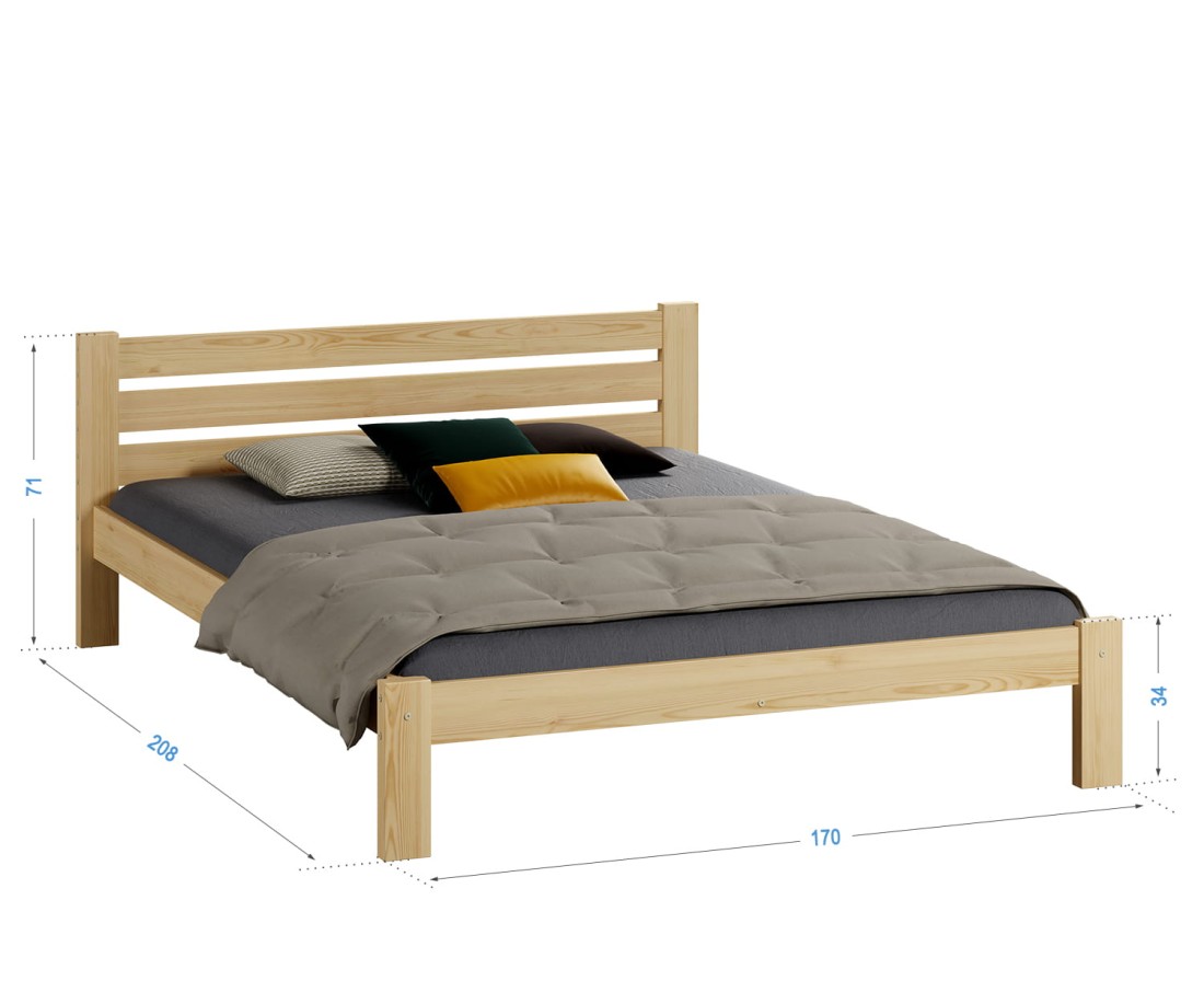 Fenyő ágy 160x200 Ajza fenyő