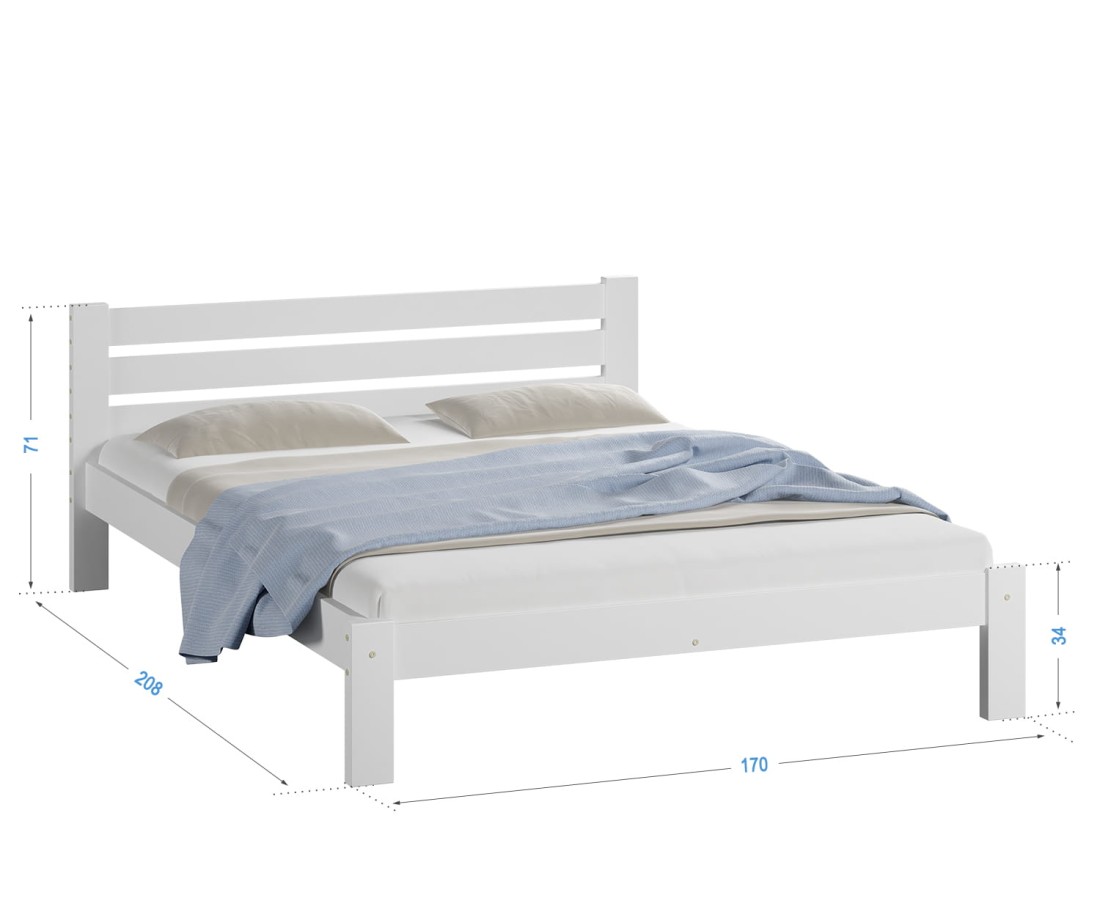 Fenyő ágy 160x200 Ajza fehér
