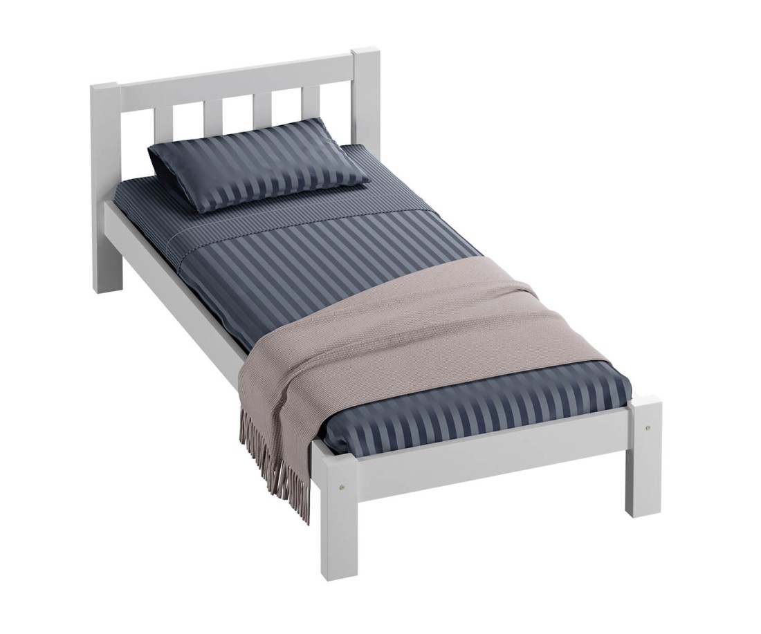 Fenyő ágy 90x200 Alena fehér