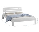 Fenyő ágy 120x200 Karla fehér