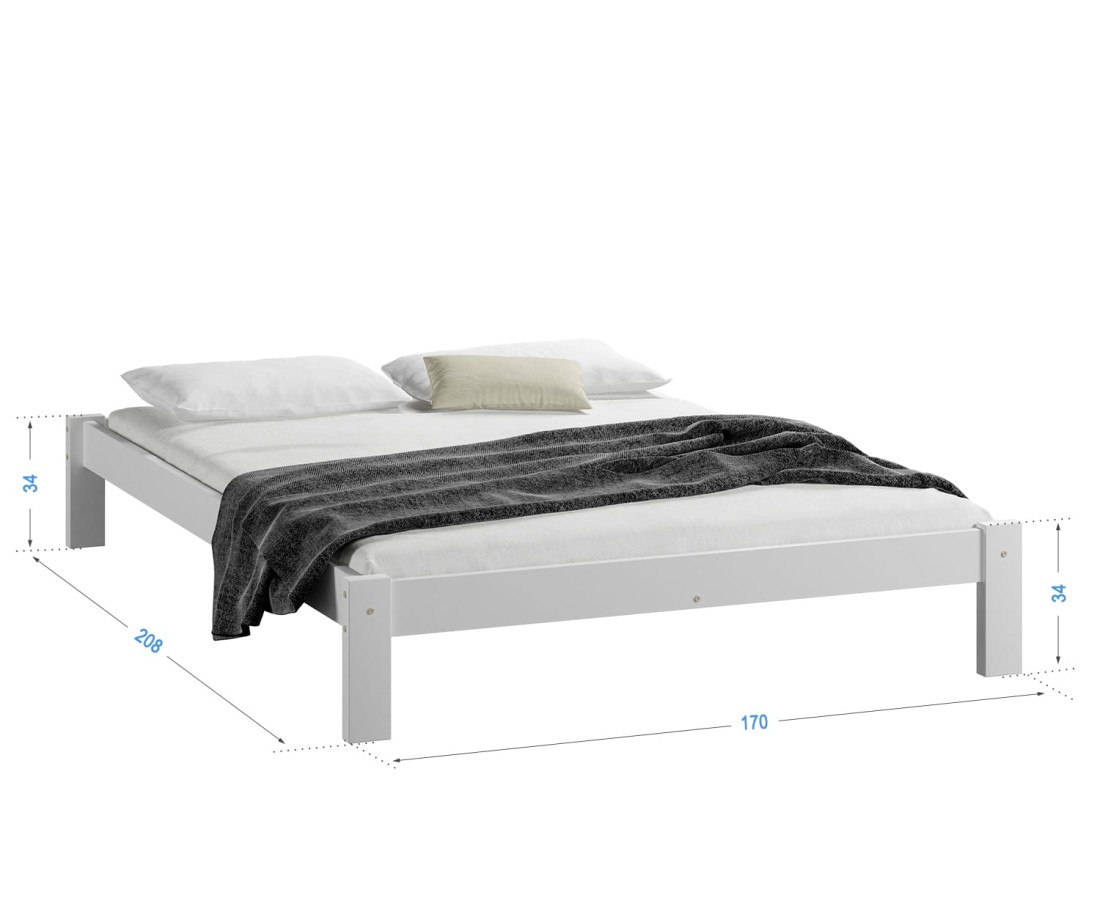 Fenyő ágy 160x200 Luisa fehér