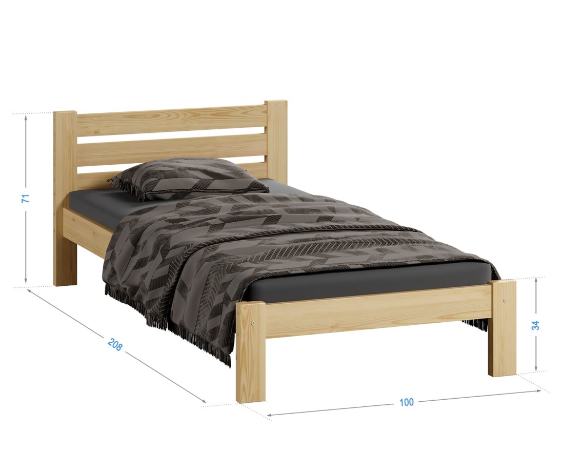 Fenyő ágy 90x200 Ajza fenyő