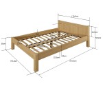 Fenyő ágy 160x200 Viktoria fehér