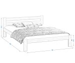 Fa ágy 160x200 VitBed Akio fehér