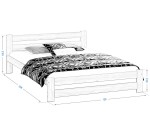 Fa ágy 120x200cm Eureka VitBed lakkozás nélkül