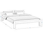 Fa ágy 120x200 Isao VitBed lakkozás nélküll