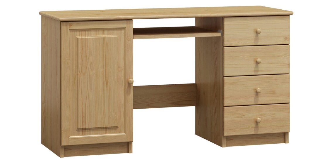 Fenyő íróasztal Sírius mélység 55