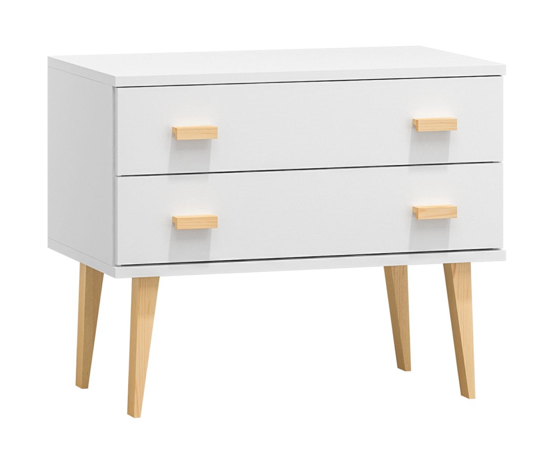 Fenyő komód no.1 szélessége 79 cm 2s Venuci fehér