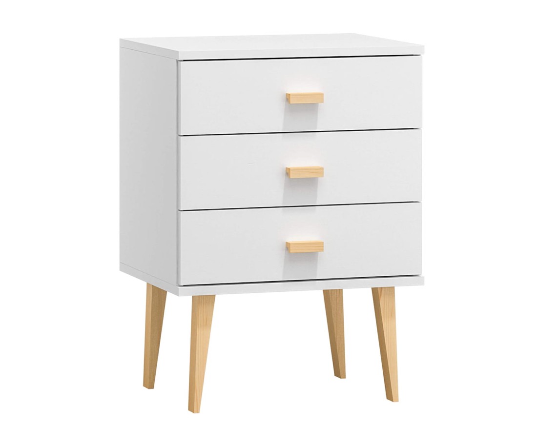 Fenyő komód no.1 szélessége 59 cm 3s Venuci fehér