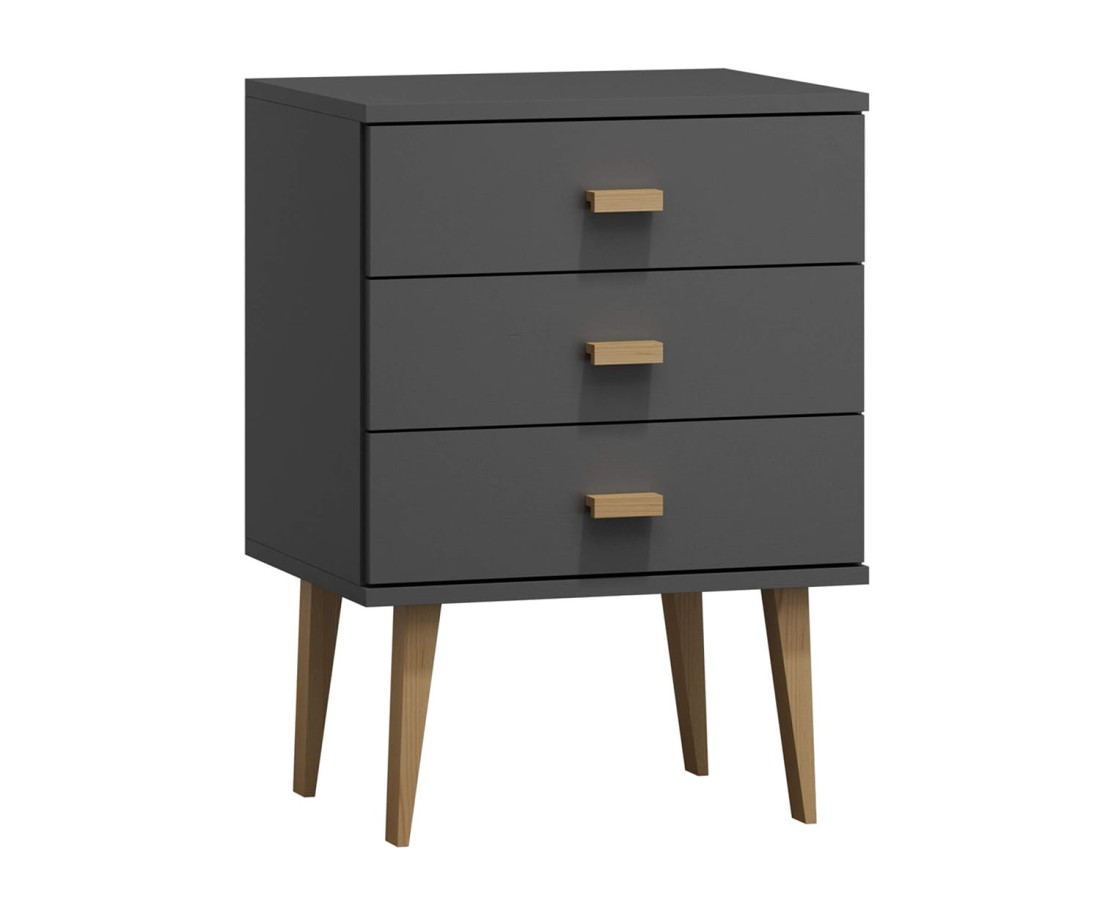 Fenyő komód no.1 szélessége 59 cm 3s Venuci szürke