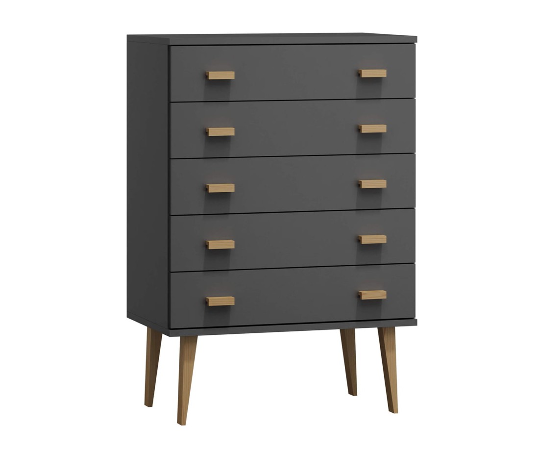 Fenyő komód no.1 szélessége 79 cm 5s Venuci szürke