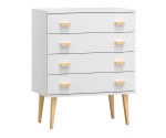 Fenyő komód no.1 szélessége 79 cm 4s Venuci fehér