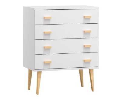 Fenyő komód no.1 szélessége 79 cm 4s Venuci fehér