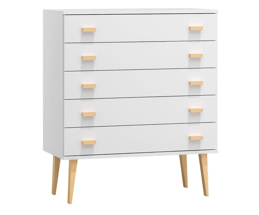 Fenyő komód no.1 szélessége 99 cm 5s Venuci fehér