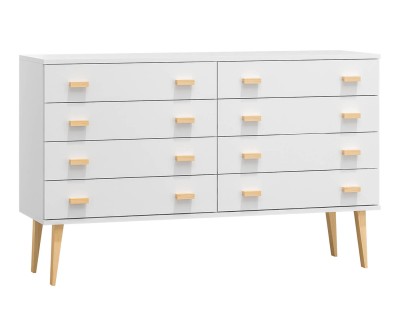 Fenyő komód no.2 szélessége 117 cm 4s Venuci fehér