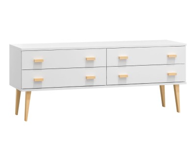 Fenyő komód no.2 szélessége 135 cm 2s Venuci fehér